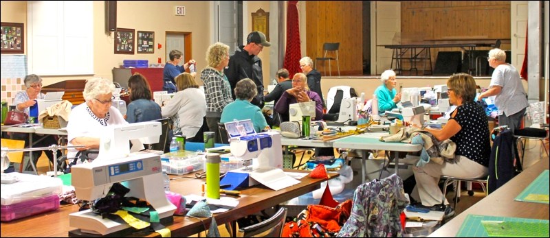 Rabbit Lake Community Hall hosted 25 quilters from throughout the region for a three-day quilting retreat Aug. 24, 25 and 26. Photos by Alan Laughlin