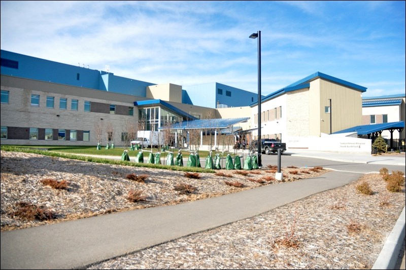 New Saskatchewan Hospital as viewed from the visitor parking area.