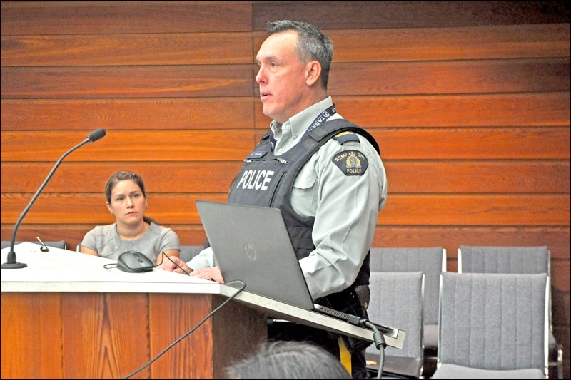 S/Sgt. Darcy Woolfitt presented the Battlefords RCMP report at Monday’s meeting of council. Photo by John Cairns