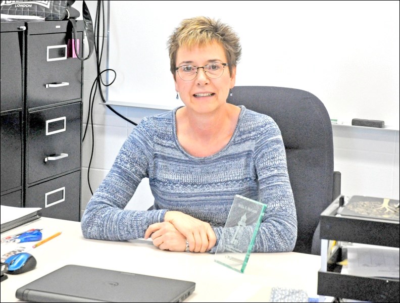 North Battleford Comprehensive High School teacher Lynne Thompson recently won the Willis S. McLeese Award for outstanding contributions to Canadian debate. Photo by Josh Greschner