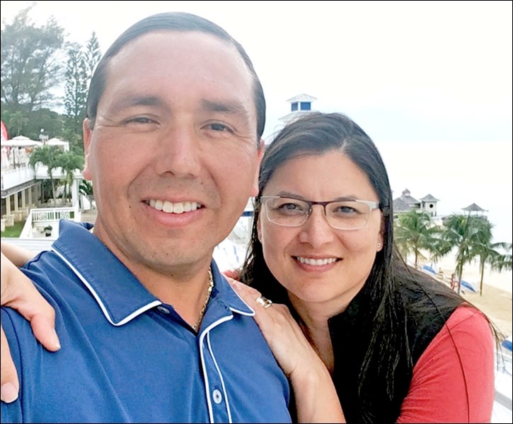 Dr. Tootoosis with her husband Jamie Couillonneur. Photos provided by Dr. Janet Tootoosis