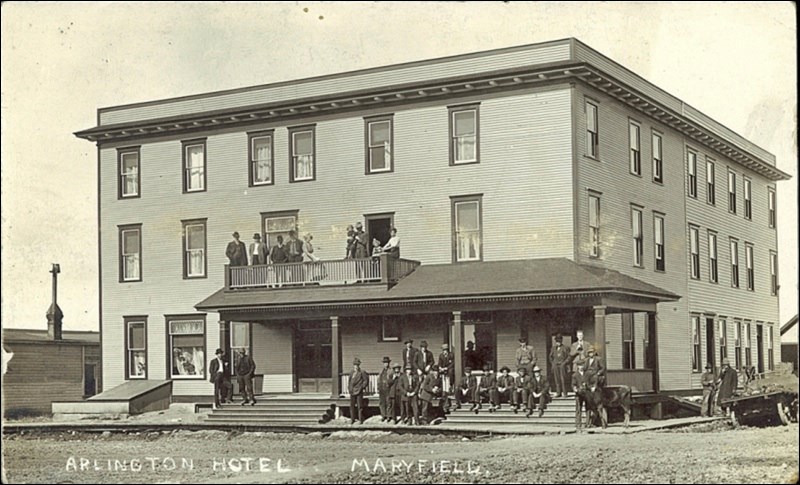 The Arlington Hotel at Maryfield, circa1912. Photo courtesy of Peel's Prairie Provinces, University of Alberta Libraries