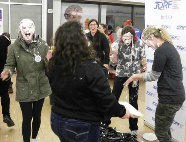 JDRF pie-throwing