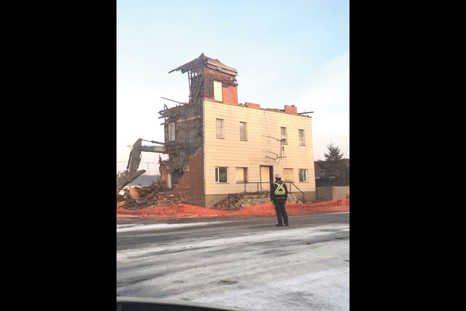 The Alameda Hotel was torn down last month. It had been the oldest building in the town. Photo by Jennifer Cobham