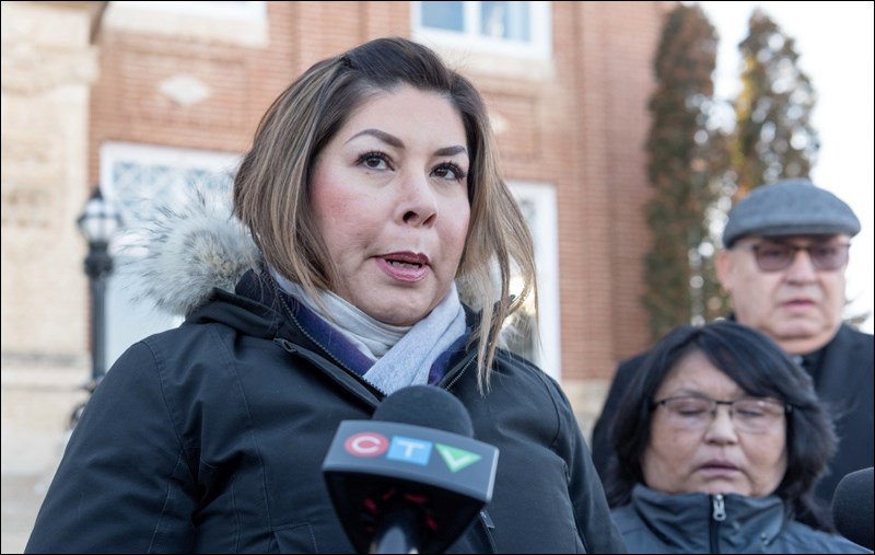 Stephanie Lavallee, Whitstone family lawyer, and the FSIN have called for an independent inquiry into Brydon Whitstone's death. Lavallee is seen here with Dorothy Labourcane, Whitstone's mother, and Dutch Lerat, Vice Chief with FSIN, at the courthouse in Battleford, where an inquiry ruled the manner of death to be "undetermined."