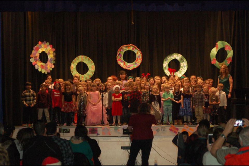 The Sturgis Composite elementary students concluded the annual Christmas concert by performing We Wish You a Merry Christmas.