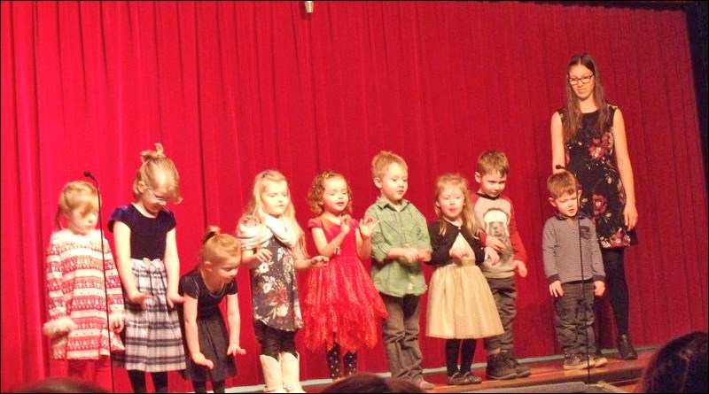 Busy Bees Preschool singing at Borden Concert with Max helping out. Photos by Lorraine Olinyk