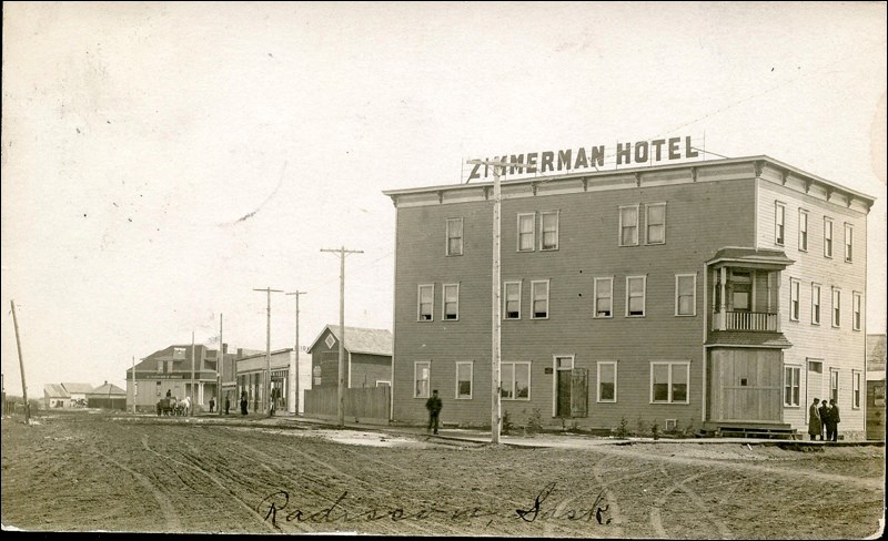 The Zimmerman Hotel at Radisson, c. 1912.