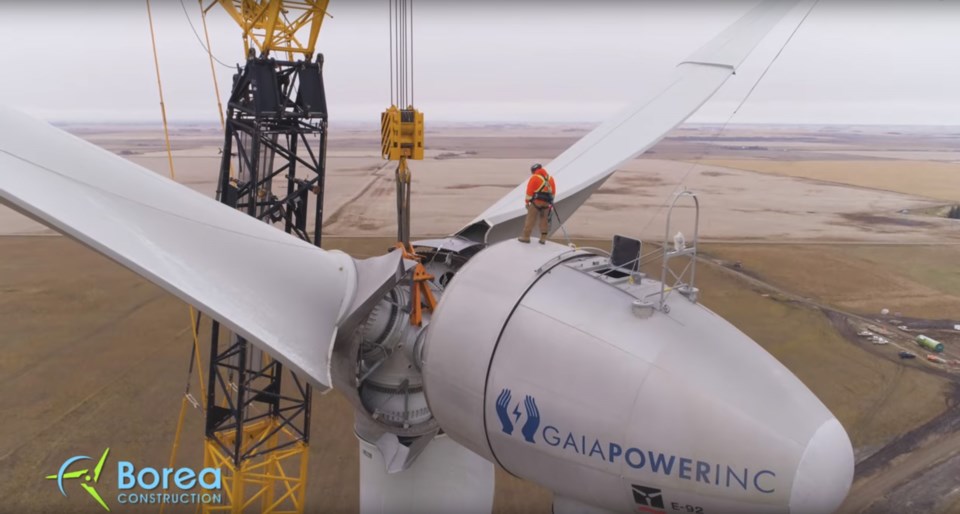 Grenfell wind farm drone