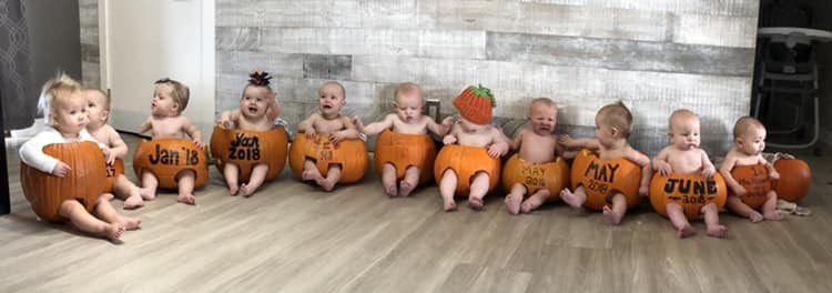St Joseph’s Hospital 2017-18 babies celebrate Halloween. Photo submitted