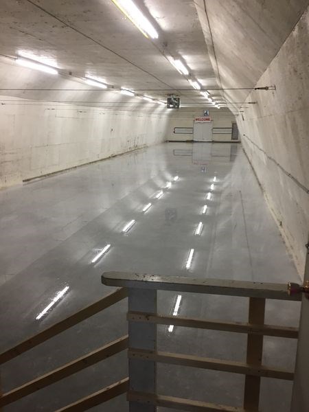 The Endeavour Curling Rink has been temporary turned into a skating area for younger children.