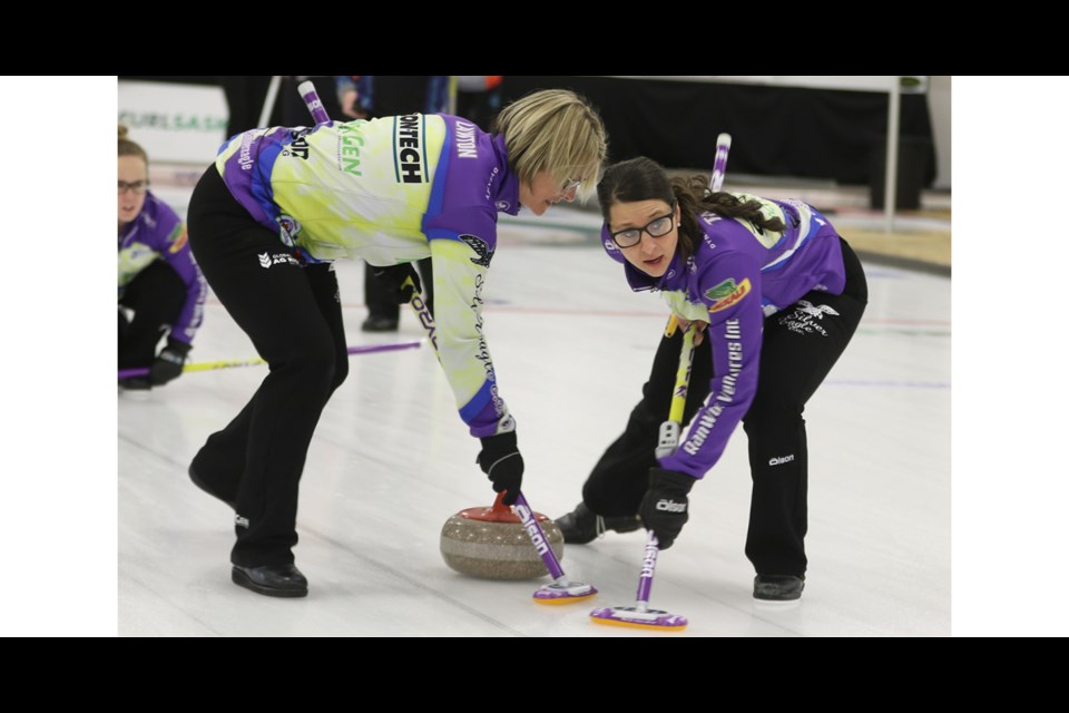 On Day 2 of of the 2019 Viterra Scotties Women's Provincials, Team Silvernagle remained undefeated in the robin round. Photo by Devan C. Tasa