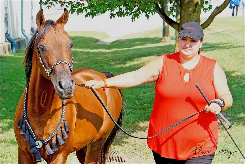 Empres and Brianne Focht at BreyerFest in Kentucky in July, 2018.