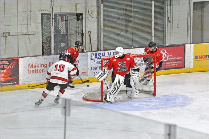 This is action from Friday night at the Civic Centre