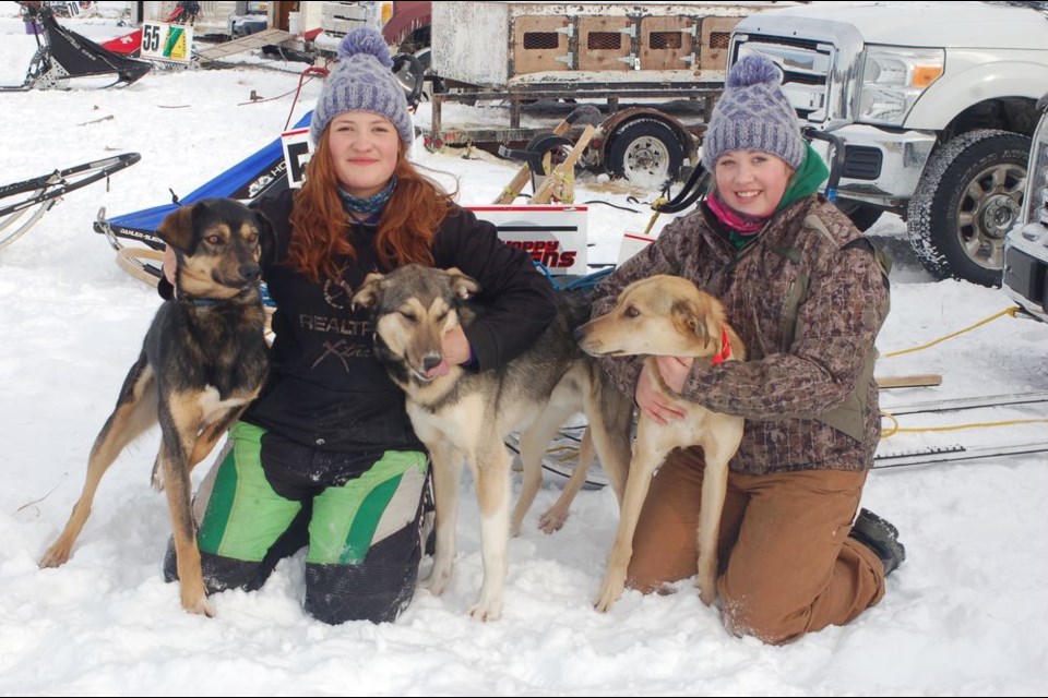 Hannah Delawski, left, and Hailee Delawski, both of Preeceville were two of the participating dog sled mushers in the 20th annual Preeceville and District Mushers' Rendezvous.