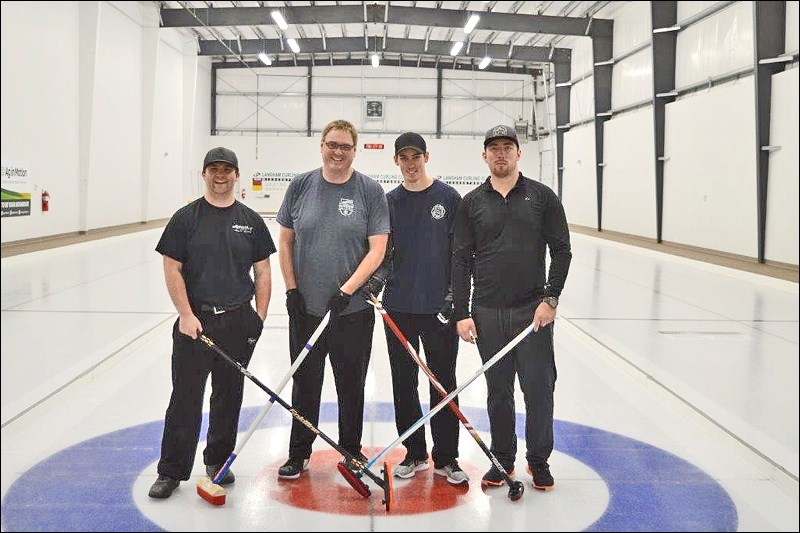Photo of Borden Firefighters Team that won the C event - Ross, Jamie, William (BJ) and David. Photos submitted by Lorraine Olinyk