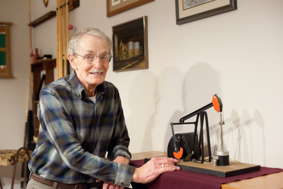 Vern Becker built this working pumpjack by hand.