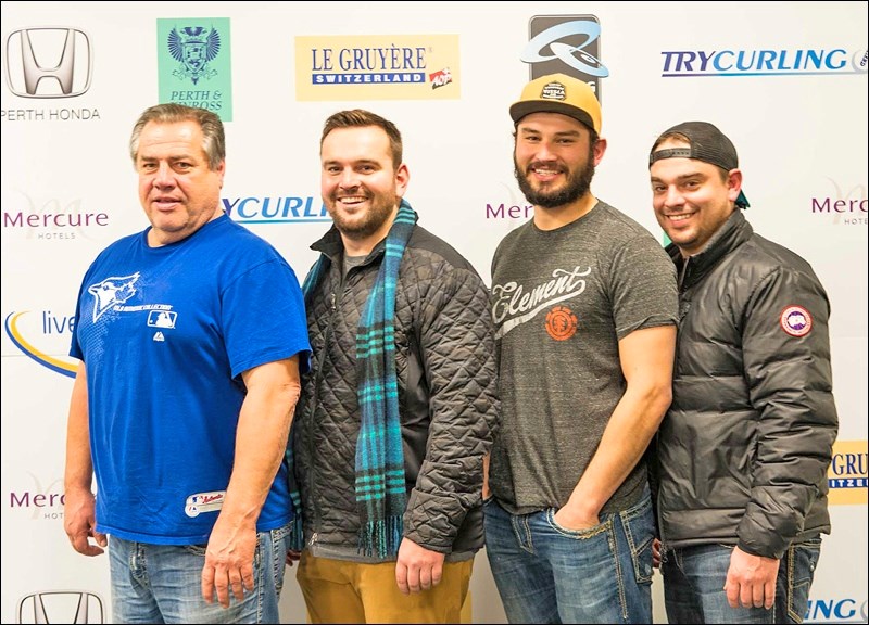 A curling dynasty – Brad Heidt, son Drew Heidt, son Josh Heidt, and son Mitch Heidt. Photo submitted