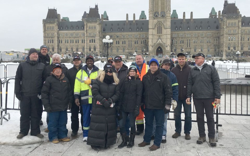 Saskatchewan contingent on Parliament Hill
