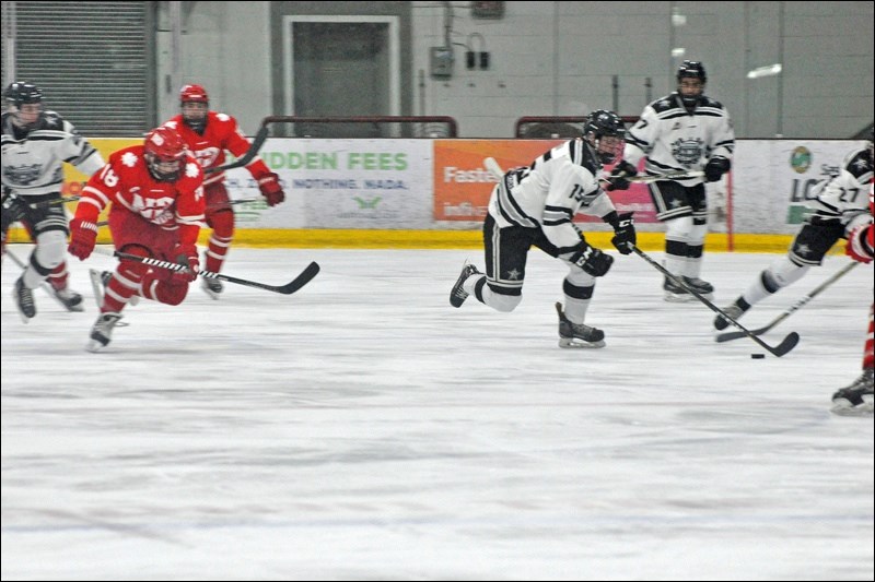 The Stars wrapped up their season against the Notre Dame Hounds on Saturday and Sunday at the Civic Centre. This is action from Saturday night’s game. After Sunday’s game players posed for photos with their families one final time before heading to the off-season. Photos by John Cairns