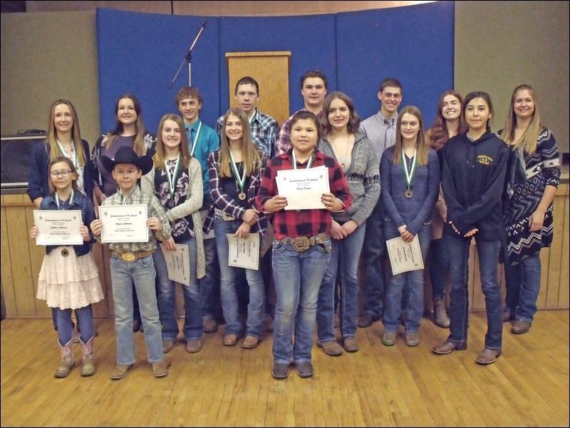 The 16 members of Crown Hill 4-H Beef Club. Photos submitted by Lorraine Olinyk