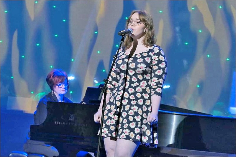 Jenifer Deuchar, accompanied by her music teacher Bari Bertoia, performed on the show as well as bringing more than $10,000 in donations from Unity. Photos submitted by Sherri Solomko