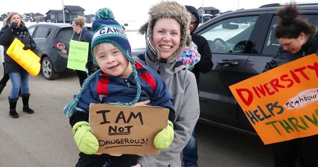 Xavier at the protest