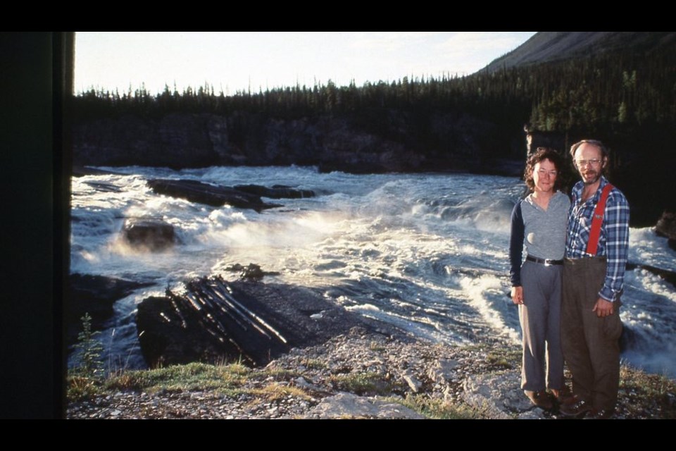 Kathleen Pitt, left and her husband Michael Pitt both of Preeceville canoed the South Nahanni River in 1987.