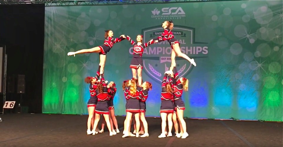 The Estevan Comprehensive School Elecs Cheerleaders