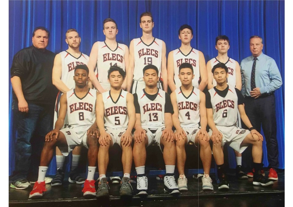 Estevan Comprehensive School Elecs senior boys basketball team