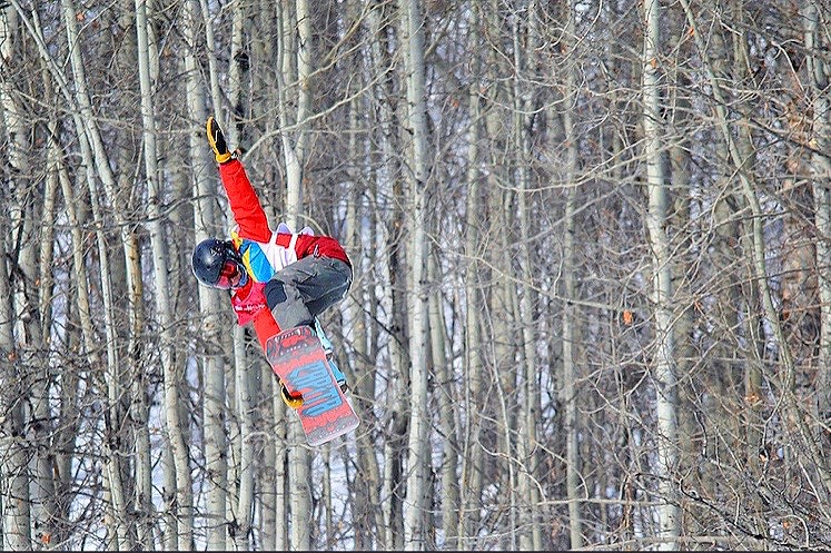 Rio Tucker, grandson of Laura and Alan Tucker, was chosen to be a part of the Saskatchewan snowboard team that attended the 2019 Canada Winter Games in Red Deer, Alta., to compete in the slopestyle event. He placed 15th out of 29 riders. Photo submitted by Lorna Pearson