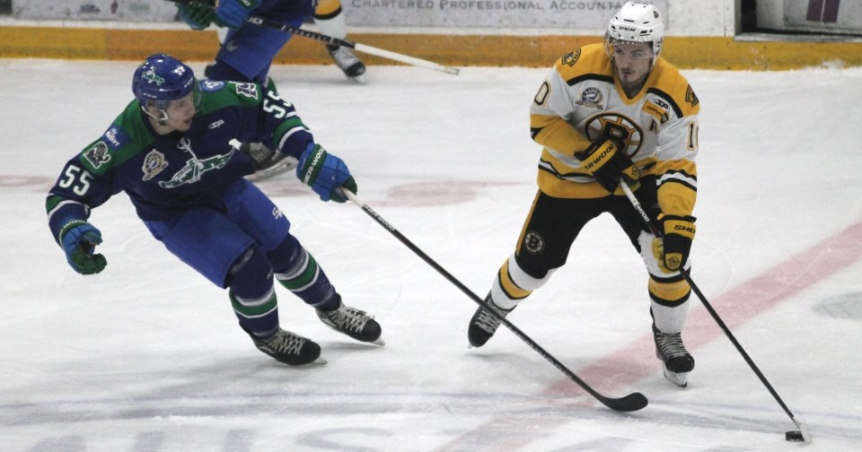 Gabe Odowichuk of the Melfort Mustangs