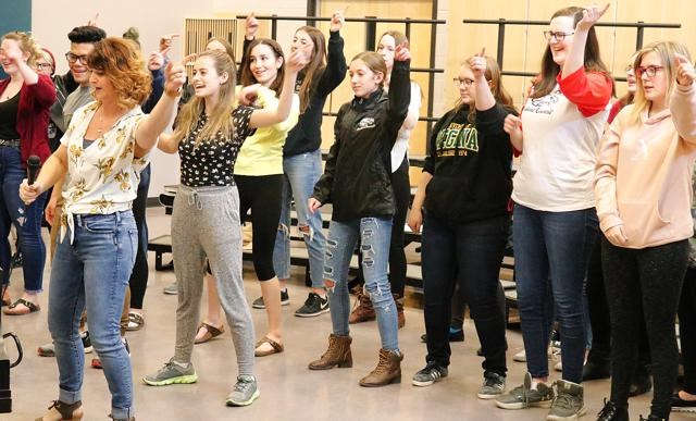 Mamma Mia rehearsal