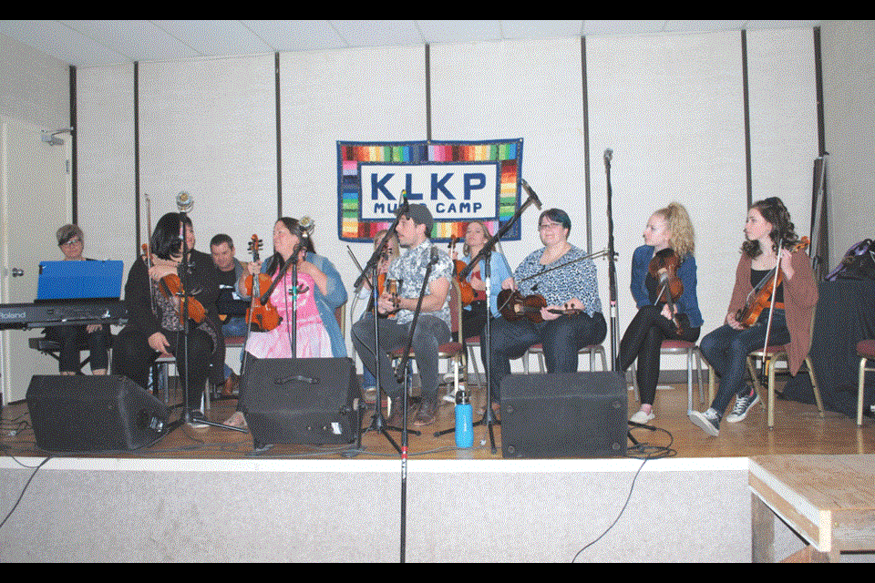 Kenosee Lake Kitchen Party musicians entertained at the Dance of Gratitude fundraiser held April 11 in Kenosee Lake. Photo by Mary Moffat of the Carlyle Observer