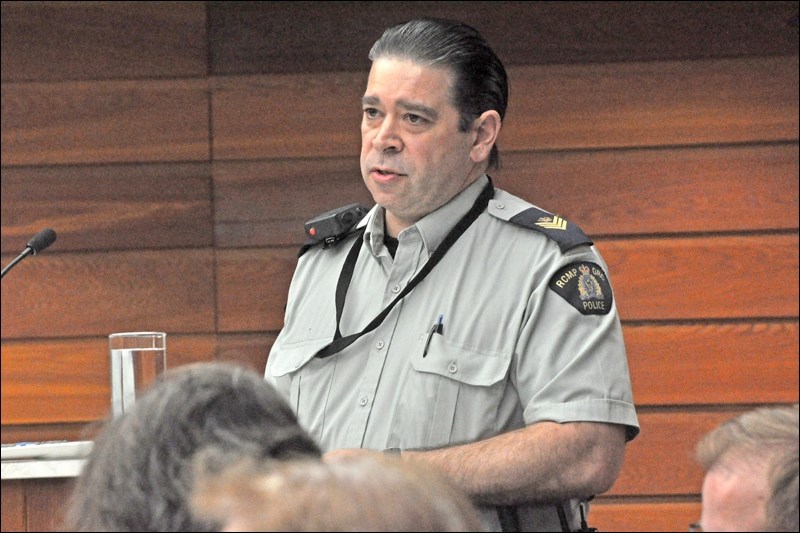 Sgt. Carl Dinsdale of Battlefords RCMP detachment provided details on the first quarter stats for No