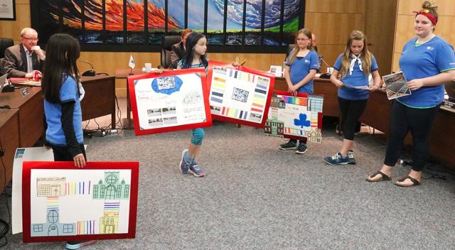 Girl Guides at council