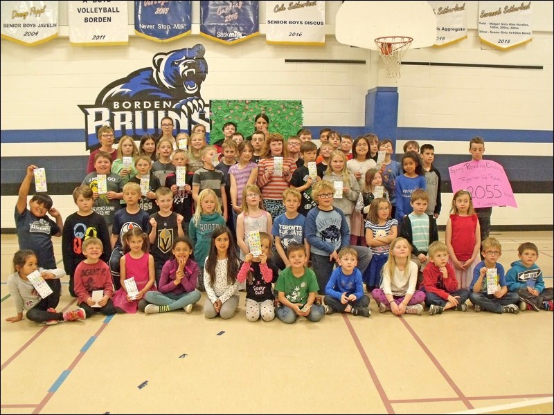 Borden School Reading Challenge participants. Photos by Lorraine Olinyk