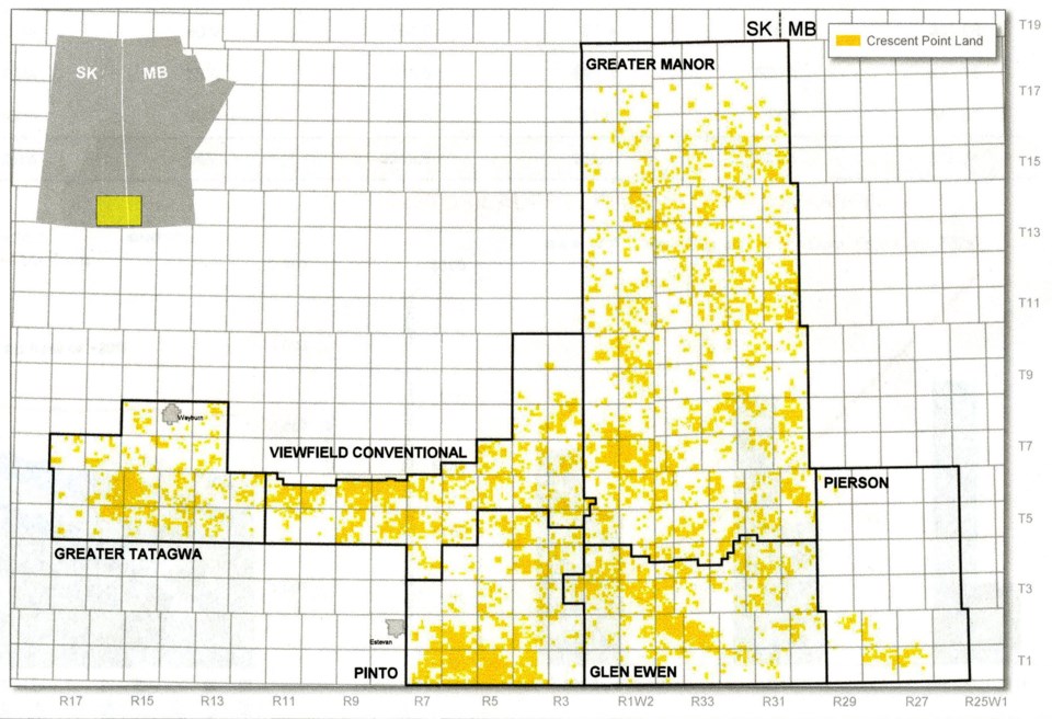 Crescent Point big sale southeast Sask parcels