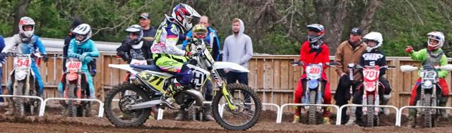 Motocross racer at the line