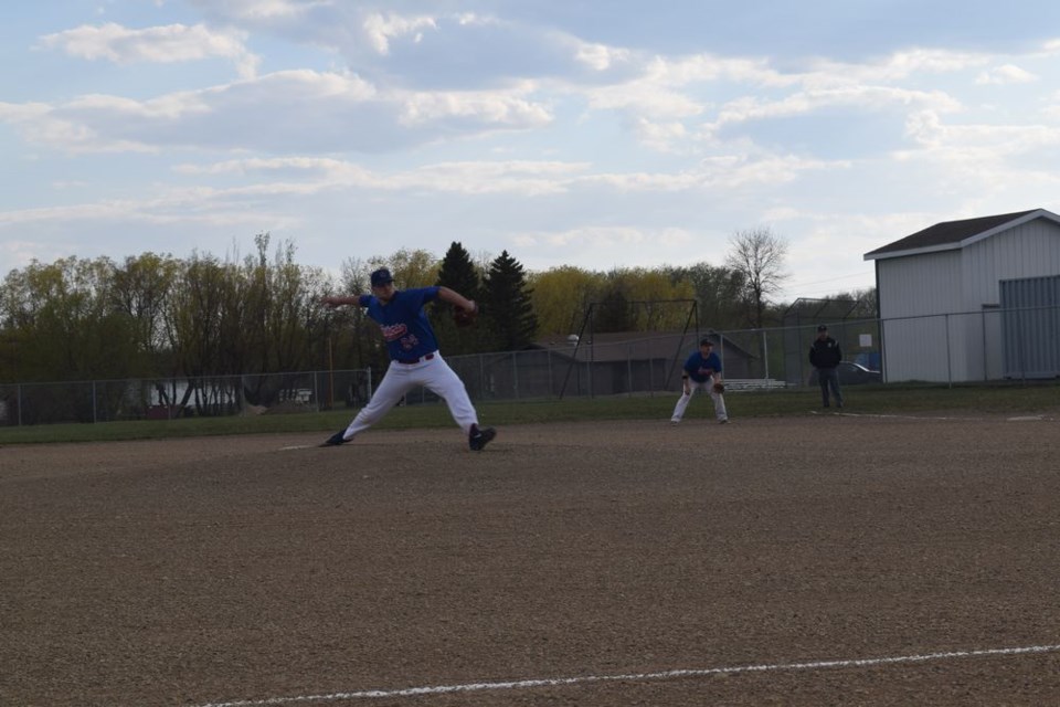 Canora’s Kody Rock pitched a no-hitter in a memorable start for the Supers in the home opener on May 23 versus the visiting Parkland Padres, striking out 15 and walking only two in a 5 to 0 victory.