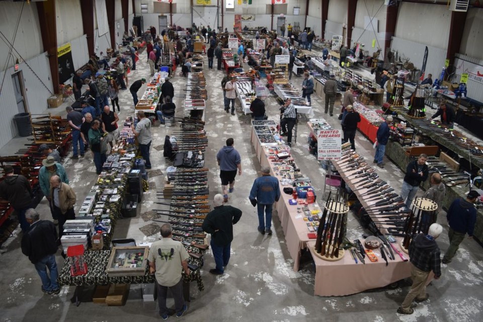 At the sixth annual River Ridge Fish & Game Gun Show in Canora on June 8 and 9, a total of 35 vendors and 112 tables filled up the Sylvia Fedoruk Centre.