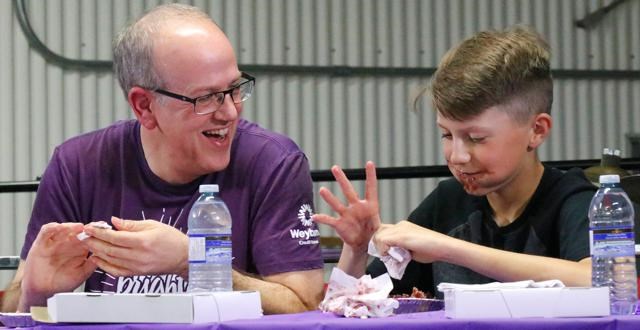 Pie-eating fun