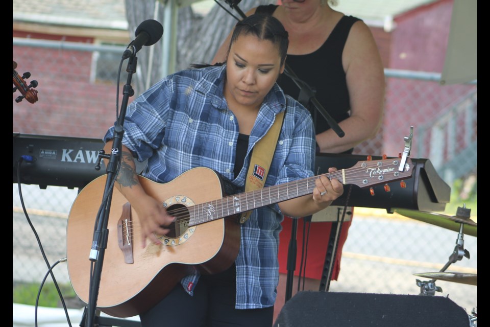 Terri-Anne Strongarm headlined the National Indigenous Peoples Day celebrations. The country singer from Star Blanket Cree Nation entertained a crowd of around 100 people. - PHOTO BY CASSIDY DANKOCHIK