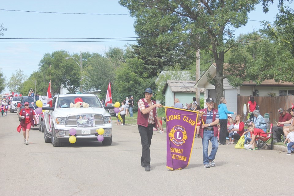 The parade is a big attraction during the Bienfait Canada Day celebrations each year. File photo