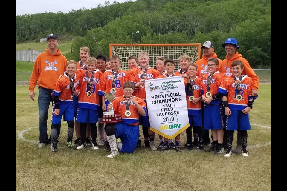 The Sturgis Trojans 13U lacrosse team claimed the provincial Lacrosse title when Sturgis hosted the Provincial tournament on June 14 to 16.