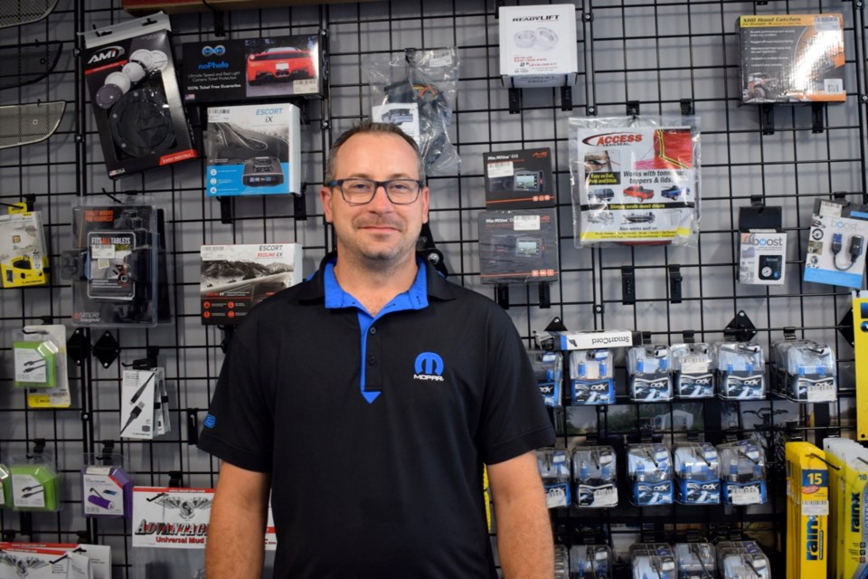 Brad Belitski is the manager of the parts department at the Power Dodge dealership in Estevan. Photo by Anastasiia Bykhovskaia