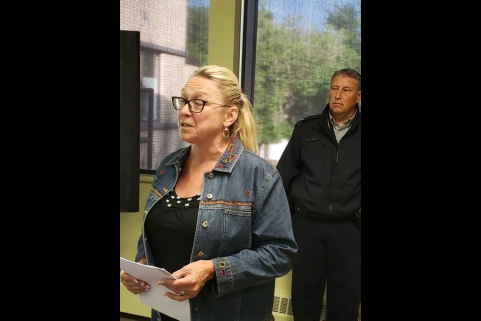 Kamsack Councillor Claire Bishop welcomed everyone to the public information meeting held at the Crowstand Centre.
