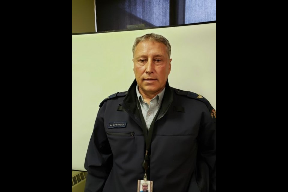 RCMP Cpl. Mel Zurevinsky of Regina provided information on the Citizens on Patrol Program in Kamsack on July 9.