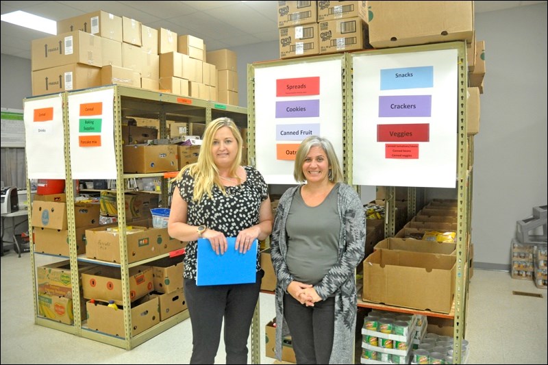 Erin Katerynych and Heather O’Neill at the Battlefords District Food and Resource Centre say food su
