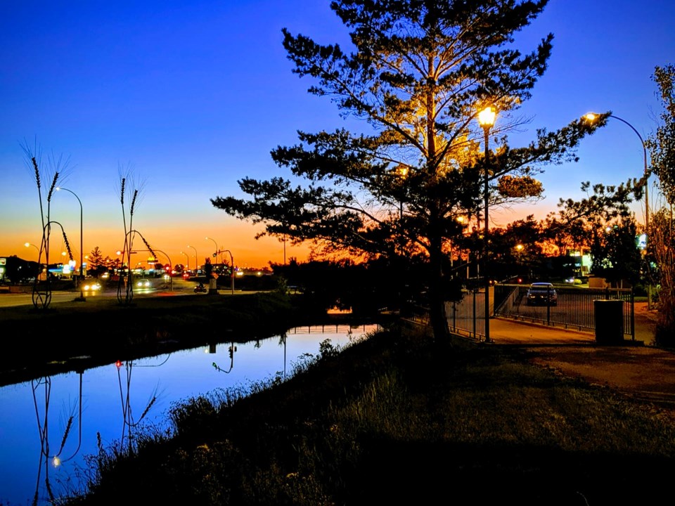 Souris River sunset